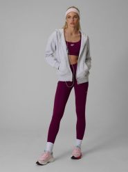 4F Legginsy treningowe szybkoschnące damskie - fioletowe S. Fioletowe legginsy damskie 4F, bez wzorów, z materiału. Za 169.99 zł.