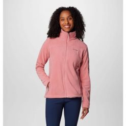 Bluza Polarowa Damska Columbia Fast Trek II. Czerwone bluzy damskie Columbia, m, bez wzorów, z polaru, sportowe, bez ramiączek, bez kaptura. Za 201.99 zł.