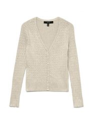 Vero Moda Kardigan Silje 10340553 Beżowy Regular Fit. Brązowe kardigany damskie Vero Moda, s, bez wzorów, z wiskozy, bez kołnierzyka. Za 159.99 zł.