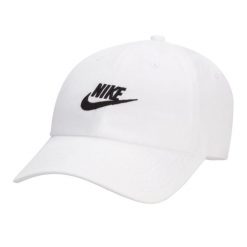 Czapka Z Daszkiem Z Logo Klubu. Białe czapki damskie Nike, bez wzorów, sportowe. Za 187.99 zł.