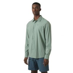 Koszula z długim rękawem Helly Hansen Tofino Solen. Zielone koszule męskie Helly Hansen, m, bez wzorów, bez kołnierzyka, bez ramiączek. Za 510.50 zł.