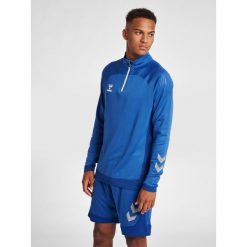 Półzapinana bluza dresowa Hummel Lead. Czerwone bluzy męskie Hummel, xl, bez wzorów, z dresówki, sportowe, bez ramiączek, bez kaptura. W wyprzedaży za 159.00 zł.