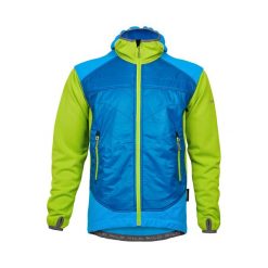 Kurtka polarowa hybrydowa wspinaczkowa męska Milo Deve. Niebieskie kurtki męskie Milo, m, bez wzorów, z polaru, sportowe, bez kaptura. Za 499.00 zł.