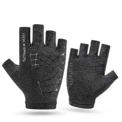Rękawiczki rowerowe / sportowe ROCKBROS (S202) elastyczne. Szare rękawiczki męskie ROCKBROS, bez wzorów, z materiału. Za 29.99 zł.