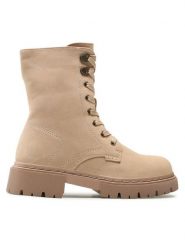 Jenny Fairy Trzewiki WS5899-04 Beżowy. Brązowe botki damskie Jenny Fairy, bez wzorów, ze skóry, bez obcasa, na płaskiej podeszwie, bez zapięcia. Za 139.99 zł.