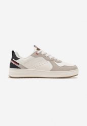 Biało-Granatowe Buty Sportowe Sneakersy z Perforacją z Boku Baxlita. Białe buty sportowe męskie Born2be, bez wzorów, bez zapięcia. Za 139.99 zł.