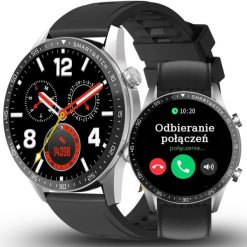 Zegarek męski SMARTWATCH GRAVITY GT10-7 SR/BK/BK LEATHER PROF. Zegarki męskie Gravity, bez wzorów. Za 403.94 zł.