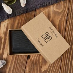 Paolo Peruzzi Portfel damski skórzany duży czarny pojemny oryginalny wzór vintage T-113-HBL. Czarne portfele damskie Paolo Peruzzi. Za 122.24 zł.