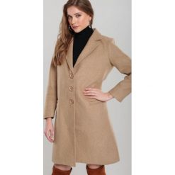 Beżowy Płaszcz East Hampton. Brązowe płaszcze damskie Renee, l, bez wzorów, klasyczne, bez kołnierzyka, bez kaptura. Za 229.99 zł.
