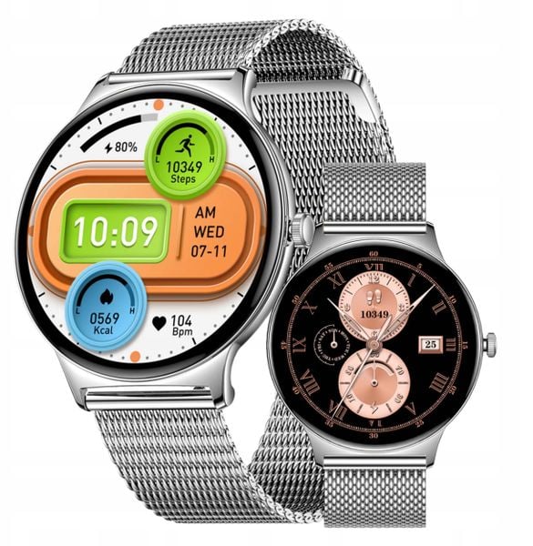 Colmi V89 smartwatch (steel silver). Szare zegarki smartwatch Colmi, bez wzorów. Za 181.74 zł.