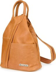 Beltimore Camel Plecak Damski Skórzany Trójkąt Pojemny Beltimore Q60. Brązowe plecaki damskie Beltimore, bez wzorów. Za 208.99 zł.