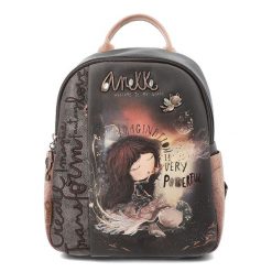 Brązowy Modny Damski Plecak Anekke. Brązowe plecaki damskie Anekke, bez wzorów, z materiału, eleganckie. Za 399.00 zł.