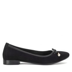 Baleriny Lasocki. Czarne balerinki damskie Lasocki, bez wzorów, bez obcasa, bez zapięcia. Za 169.99 zł.