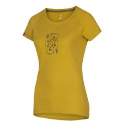 Koszulka damska Ocun Raglan T yellow. Żółte bluzki damskie Ocun, xl, bez wzorów, sportowe, bez kołnierzyka, bez ramiączek. Za 161.00 zł.