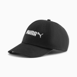 Czapka z daszkiem unisex Puma ESSENTIALS NO.2. Czarne czapki damskie Puma, bez wzorów, sportowe. Za 42.99 zł.