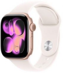 Smartwatch Apple Apple Watch Series 11 OLED 42 mm Cyfrowy 374 x 446 px Ekran dotykowy 5G Złoto różowe Wi-Fi GPS. Czerwone, cyfrowe zegarki smartwatch Apple, bez wzorów. Za 3,195.84 zł.