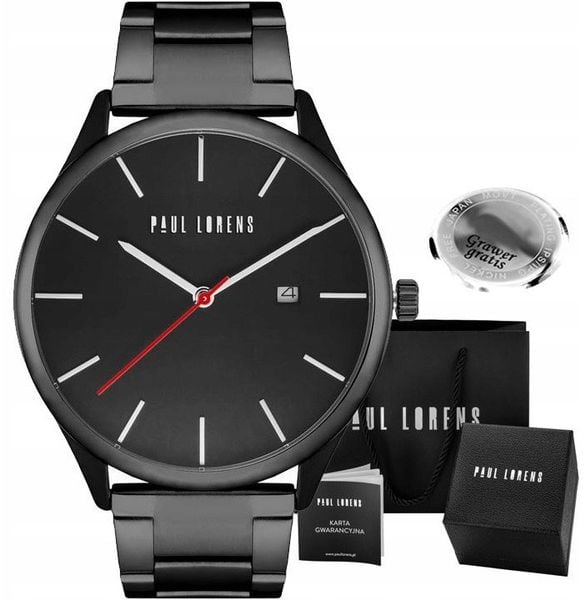 Zegarek męski Paul Lorens PASCO-1A5 Z GRAWEREM. Zegarki męskie Paul Lorens, bez wzorów. Za 199.00 zł.