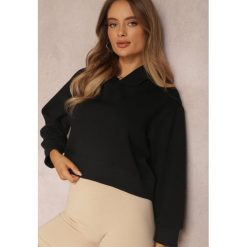 Czarna Bluza z Kapturem Paranero. Czarne bluzy damskie Renee, l, bez wzorów, z dzianiny, casualowe, bez ramiączek, z kapturem. Za 99.99 zł.