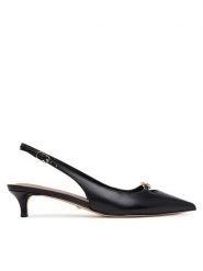 Guess Czółenka FLTJES LEA05 Czarny. Czarne czółenka damskie Guess, z aplikacjami, ze skóry, bez obcasa, bez zapięcia. Za 399.99 zł.