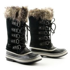Buty do chodzenia damskie Sorel Joan of Arctic. Czarne obuwie trekkingowe damskie Sorel, bez zapięcia. Za 470.00 zł.