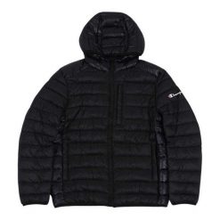 Męska Kurtka Z Kapturem I Kieszenią Na Piersi. Czarne kurtki męskie Champion, m, bez wzorów, z kapturem. Za 595.99 zł.