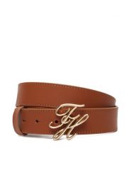 Tommy Hilfiger Pasek Th Script 3.0 AW0AW18568 Brązowy. Brązowe paski damskie Tommy Hilfiger, bez wzorów, ze skóry. Za 229.99 zł.