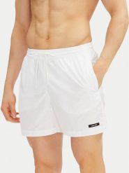 Calvin Klein Swimwear Szorty kąpielowe KM0KM01111 Biały Regular Fit. Białe kąpielówki męskie Calvin Klein Swimwear, bez wzorów, z syntetyku. Za 159.99 zł.