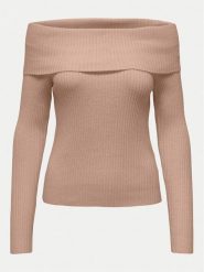 ONLY Sweter Katia 15311830 Beżowy Regular Fit. Brązowe swetry nierozpinane damskie ONLY, xl, bez wzorów, z syntetyku, bez kołnierzyka, bez ramiączek. Za 99.99 zł.