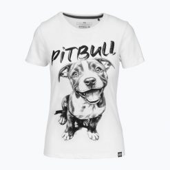 Koszulka damska Pitbull Puppy 2. Białe koszulki sportowe damskie PITBULL, s, bez wzorów, bez ramiączek. Za 64.99 zł.