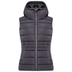 Damska kurtka bez rękawów Dare 2B Reputable. Czarne kurtki sportowe damskie Dare 2B, bez wzorów, bez ramiączek, bez kaptura, trekkingowe. Za 365.85 zł.