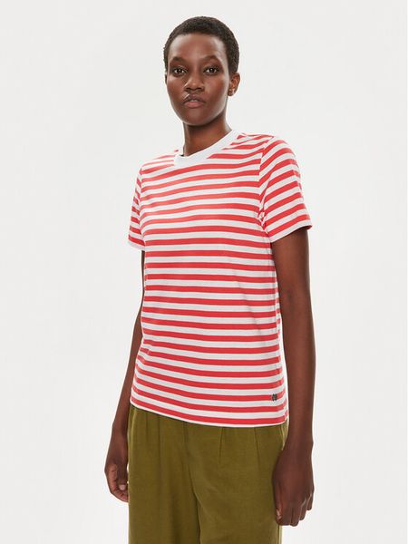 Tamaris Apparel T-Shirt Dabra TAW0892 Różowy Regular Fit. Czerwone t-shirty damskie Tamaris Apparel, s, bez wzorów, z bawełny, bez kołnierzyka, bez ramiączek. Za 109.99 zł.