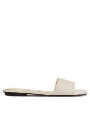 Calvin Klein Klapki Flat Slide Jacq HW0HW02388 Écru. Klapki damskie Calvin Klein, bez wzorów, z materiału, bez obcasa, bez zapięcia. Za 199.99 zł.