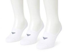 Skarpety mikrostopki Emporio Armani Calza 3-Pack. Białe skarpetki damskie Emporio Armani Connected, bez wzorów, z bawełny. Za 79.00 zł.