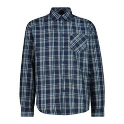 Koszula z długim rękawem z kieszenią CMP. Niebieskie koszule męskie CMP, m, bez wzorów, bez kołnierzyka, bez ramiączek. Za 189.99 zł.