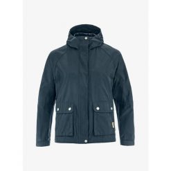 Kurtka softshell damska Fjallraven Vardag Vindby Jacket. Niebieskie kurtki sportowe damskie Fjällräven, bez wzorów, z softshellu, bez ramiączek, bez kaptura, trekkingowe. Za 962.49 zł.