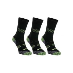 Skarpety sportowe RS900 3 pary. Białe skarpetki damskie ARTENGO, bez wzorów, z bawełny. Za 39.99 zł.