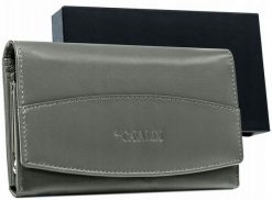 Portfel skórzany Cavaldi szary RD-06-GCL. Szare portfele damskie 4U Cavaldi, ze skóry. Za 69.99 zł.