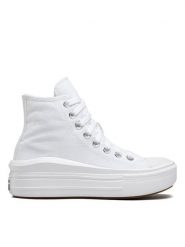 Converse Trampki Chuck Taylor All Star Move Platform 568498C Biały. Białe trampki i tenisówki damskie Converse, bez wzorów, z materiału, bez zapięcia. Za 359.99 zł.