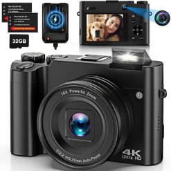 Aparat cyfrowy Aoregre Dual Camera 4K 64 MP 32 GB kompaktowy kamera. Aparaty kompaktowe SAMSUNG. Za 1,133.16 zł.