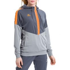 Damska bluza z kapturem Erima Squad. Szare bluzy damskie Erima, m, bez wzorów, sportowe, bez ramiączek, z kapturem. Za 179.75 zł.
