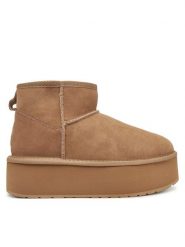 EMU Australia Śniegowce Stinger Micro Flatform W13082 Beżowy. Brązowe śniegowce damskie Emu Australia, ze skóry, bez zapięcia. Za 699.99 zł.