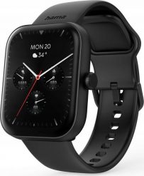 Smartwatch Hama 5000 Czarny (00178614). Czarne zegarki smartwatch Hama, bez wzorów. Za 158.99 zł.