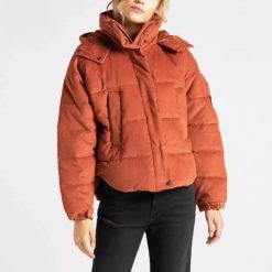 LEE PUFFER JACKET DAMSKA KURTKA SZTRUKSOWA BURNT OCRA L56VMGOM 112113113. Kurtki damskie Lee, l, bez wzorów, ze sztruksu, bez kaptura. Za 359.99 zł.