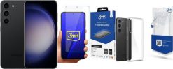 Smartfon Samsung Galaxy S23 5G 8/128GB Czarny (SM-S911BZKD) + Etui Clear Case + FlexibleGlass. Czarne smartfony SAMSUNG. Za 3,497.00 zł.