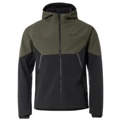 Kurtka wodoodporna VAUDE Qimsa Softshell. Zielone kurtki męskie Vaude, m, bez wzorów, z softshellu, bez kaptura, rowerowe. W wyprzedaży za 666.20 zł.