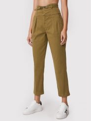 Pinko Spodnie materiałowe Ariel 1J10YP Y848 Zielony Regular Fit. Zielone spodnie materiałowe damskie Pinko, bez wzorów, z bawełny. Za 839.99 zł.
