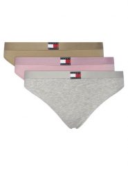Tommy Hilfiger Komplet 3 par stringów UW0UW06139 Kolorowy. Majtki damskie Tommy Hilfiger, z bawełny. Za 129.99 zł.