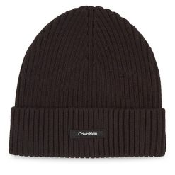 Czapka Calvin Klein. Czarne czapki męskie Calvin Klein, na zimę, bez wzorów. Za 159.99 zł.