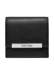 Calvin Klein Portfel K60K612206 Czarny. Czarne portfele damskie Calvin Klein, ze skóry. Za 139.99 zł.