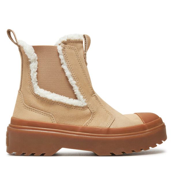 Sztyblety Converse. Brązowe botki damskie Converse, bez wzorów, retro, bez obcasa, na płaskiej podeszwie, bez zapięcia. Za 399.99 zł.